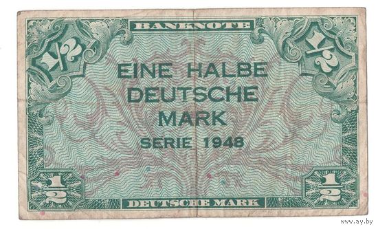 Германия 1/2 марки 1948 года. Нечастая! (2)