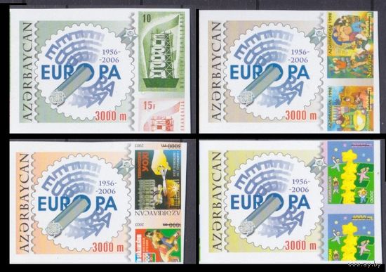 2005 Азербайджан 620-623b 50-летие первых марок Европы CEPT 9,00 евро