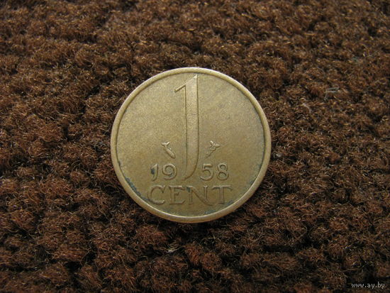 Нидерланды 1 цент 1958 (2)