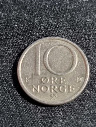 Норвегия 10 эре 1990