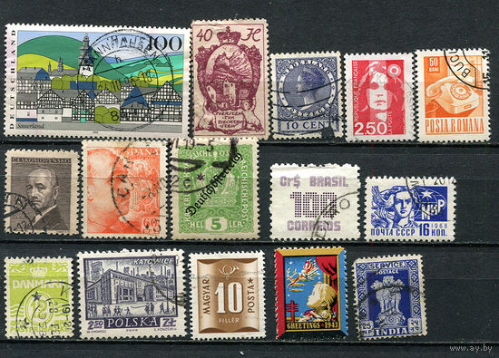 Марки разных стран (3) - 15 марок. Гашеные, MNH, MH.  (Лот 3EQ)-T7P1