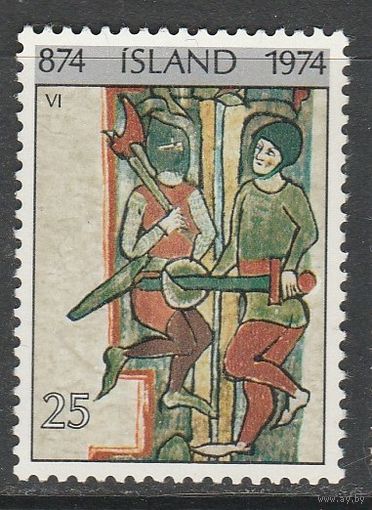 Исландия 10 kr 1974г