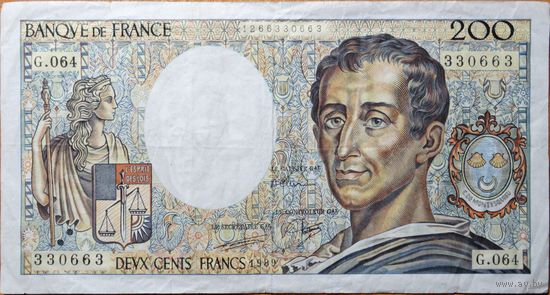 200 франков 1989 г., P155c