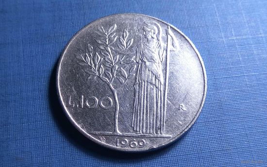 100 лир 1969. Италия.