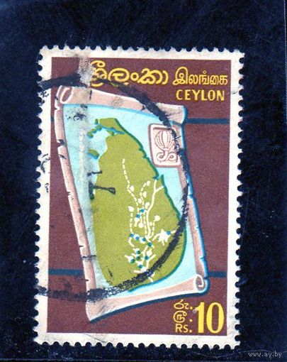 Шри Ланка. Ми-352. Карта Цейлона. 1966