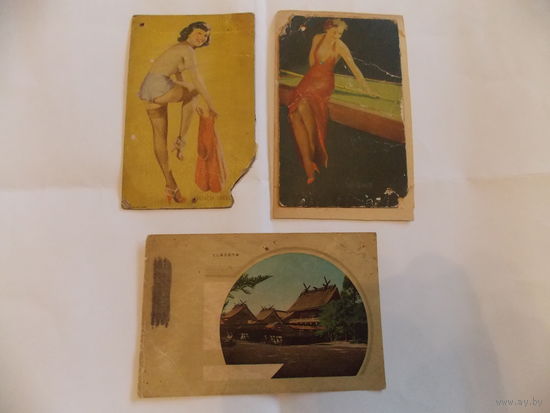 Старые открытки, открытки 40-х, Япония, Корея