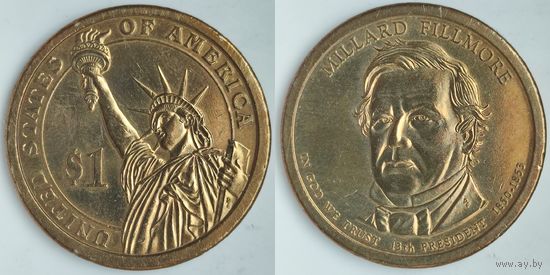 США 1 доллар, 2010 Президент США - Миллард Филлмор (1850-1853) P #145 #145