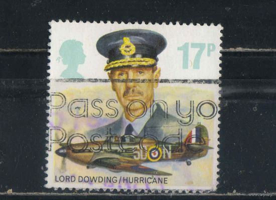 Великобритания 1986 ЕII 50 летие RAF Лорд Х.Даудинг Харрикейн #1085