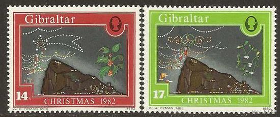 Гибралтар, 1982, #457-8, Рождество, MNH