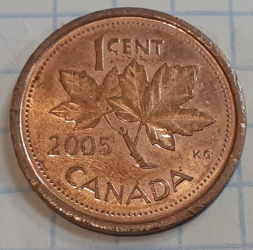 Канада 1 цент, 2005 Не магнетик (15-5-12)