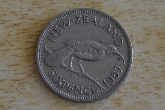 Новая Зеландия 6 пенсов 1957