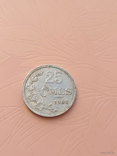 Люксембург 25 сантим 1963г(2)