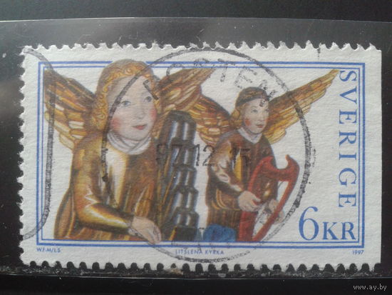 Швеция 1997 Рождество 1-й выпуск, ангелы Михель-1,5 евро гаш