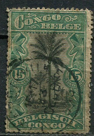 Бельгийское Конго - 1915 - Масличная пальма 15C - [Mi.27] - 1 марка. Гашеная.  (Лот 36EV)-T25P1