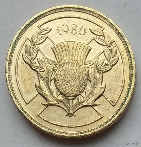 Великобритания 2 фунта 1986 г. XIII Игры Содружества