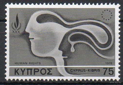 Права человека Кипр 1978 год серия из 1 марки (М)