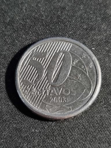 Бразилия 50 сентаво 2003