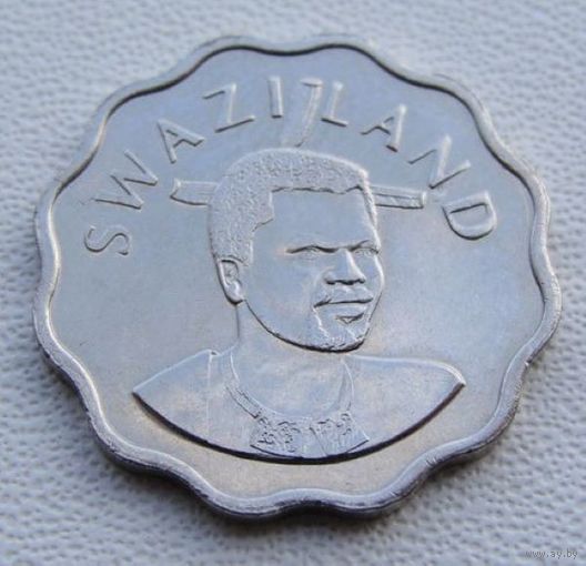 Эсватини "Свазиленд". 5 центов 2009 год KM#48  "Король Мсвати III" "Белая лилия"