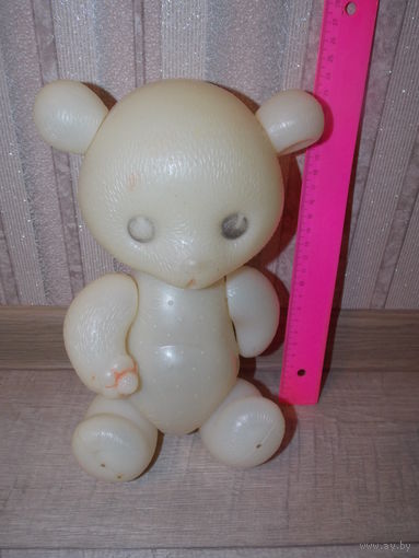 Мишка СССР, медведь - игрушка СССР, дутыш ссср, пласмассовая игрушка ссср