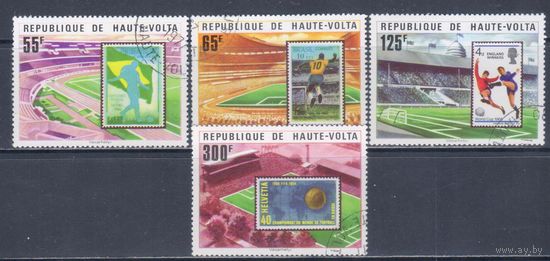 [675] Верхняя Вольта 1977. Спорт.Футбол. Гашеные марки.