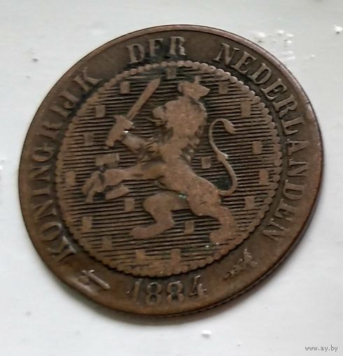 Нидерланды 2.5 цента, 1884 1-10-28