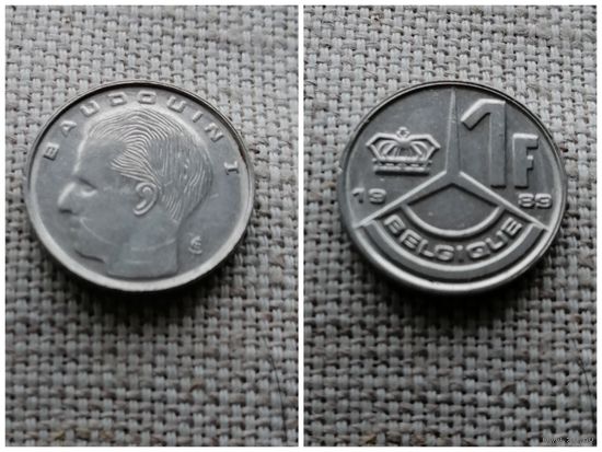 Бельгия 1 франк 1989