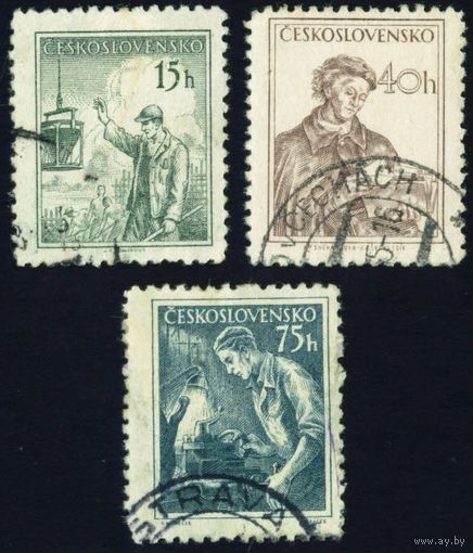 Стандартный выпуск. Профессии. 2-й выпуск Чехословакия 1954 год серия из 2-х марок