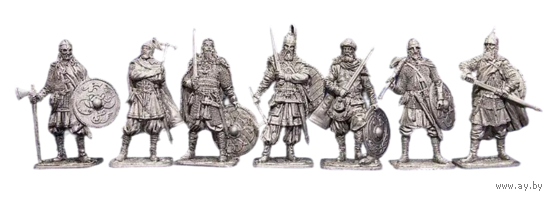 Набор оловянных фигурок статуэток Русские князья