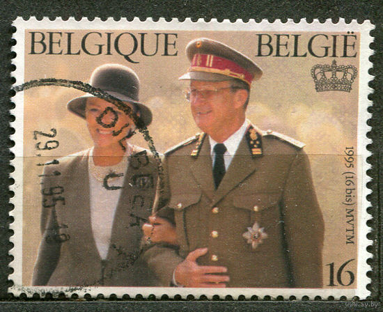 Король Альберт II с супругой. Бельгия. 1995. Полная серия 1 марка