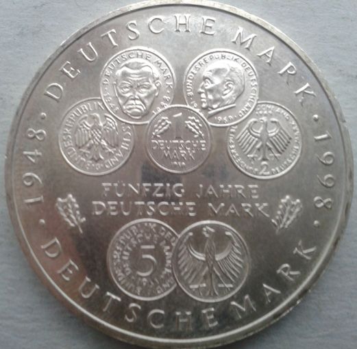 ФРГ 50 лет немецкой марке 10 марок 2016