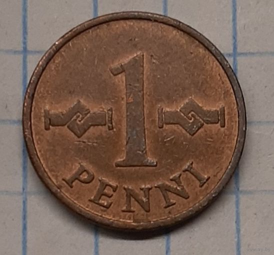 Финляндия 1 пенни 1963г.km44