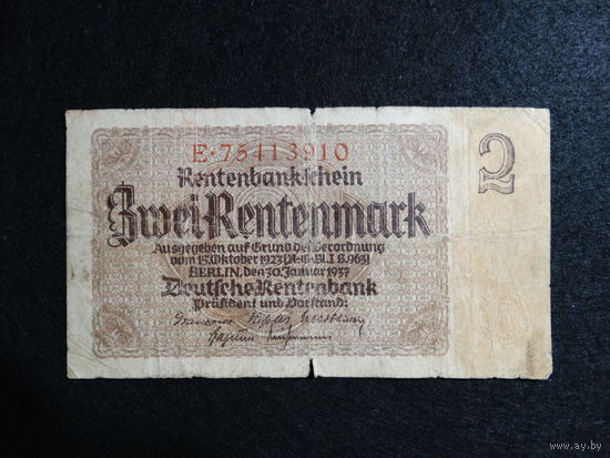2 марки 1937г. Берлин