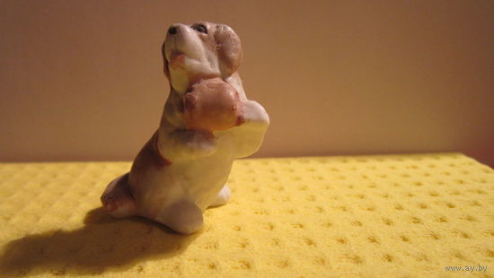 Статуэтка щенок собака керамика