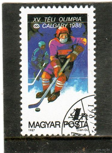 Венгрия.  Mi:HU 3932A. Хоккей. Зимние Олимпийские игры , Калгари. 1988.