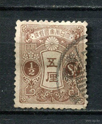 Японская империя - 1914/1935 - Тазава 1/2S - [Mi.110I] - 1 марка. Гашеная.  (Лот 52EH)-T5P9