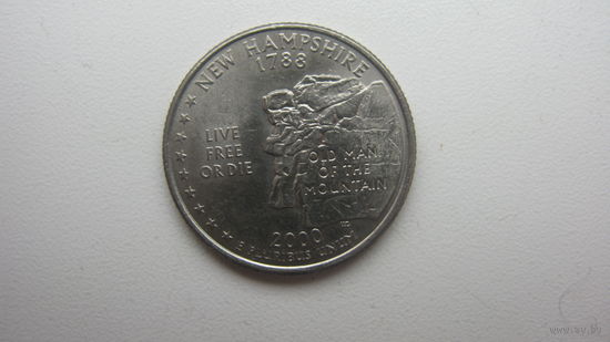 США 25 центов 2000 г. Нью Гэмпшир