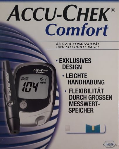 Глюкометр Accu-Chek Comfort для измерения сахара в крови + тест-полоски Германия новый