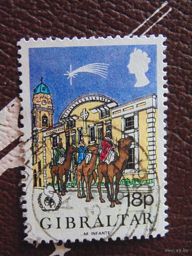 Гибралтар 1986 г. Рождество. Международный год мира.