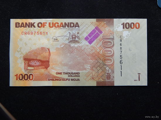 Уганда 1000 шиллингов 2017г UNC