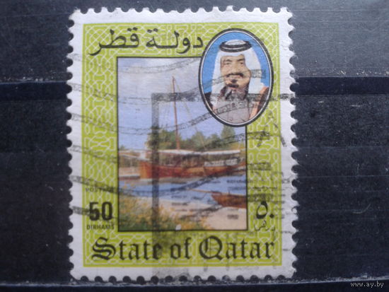 Катар, 1984. Парусник, шейх