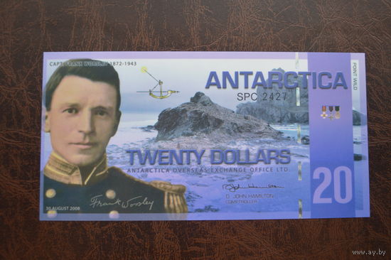 Антарктика 20 долларов образца 2008 года UNC