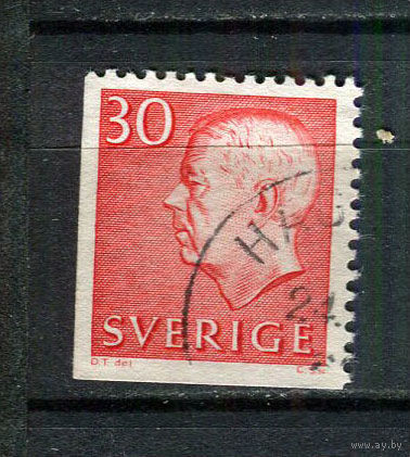 Швеция - 1966 - Король Густав VI Адольф - [Mi. 551Elu] - полная серия - 1 марка. Гашеная.  (Лот 17DQ)
