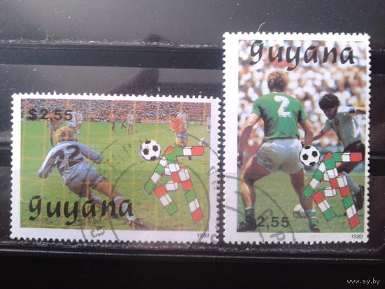 Гайяна 1989 Футбол, чемпионат мира в Италии Михель-5,0 евро гаш