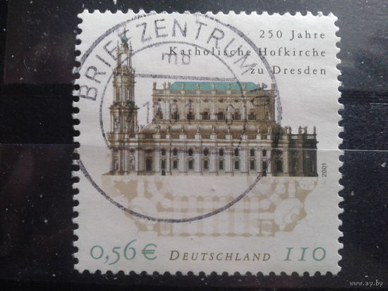 Германия 2001 католический собор 17 в. в Дрездене Михель-1,0 евро гаш