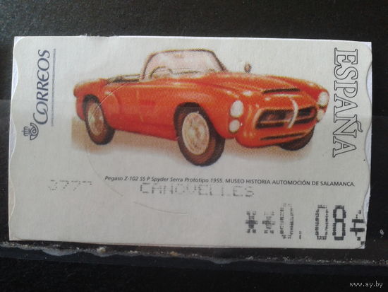 Испания 2004 Автоматная марка Автомобиль 1955 г. 0,08 евро Михель-1,5 евро гаш
