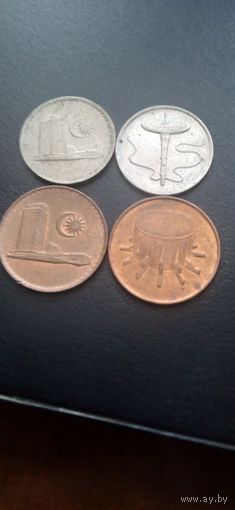 Малайзия 4 монеты одним лотом