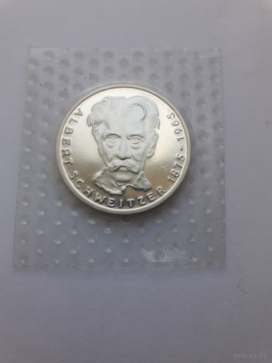 Германия 5 марок, 1975 100 лет со дня рождения Альберта Швейцера
