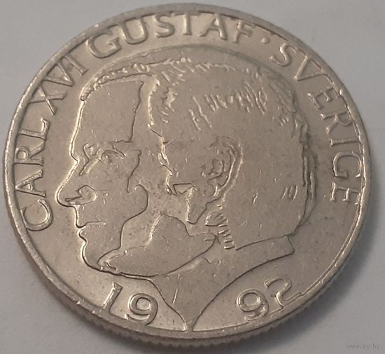Швеция 1 крона, 1992 (3-2-25)