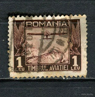 Королевство Румыния - 1931 - Авиация 1L. Zwangszuschlagsmarken - (есть тонкое место) - [Mi.13z] - 1 марка. Гашеная.  (Лот 32EO)-T7P4