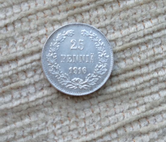 Werty71 Россия для Финляндии 25 пенни 1916 серебро